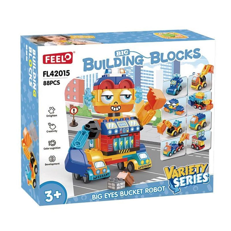 Дитячий конструктор FEELO TOYS Робот, 88 деталей, від 3 років (FL42015)